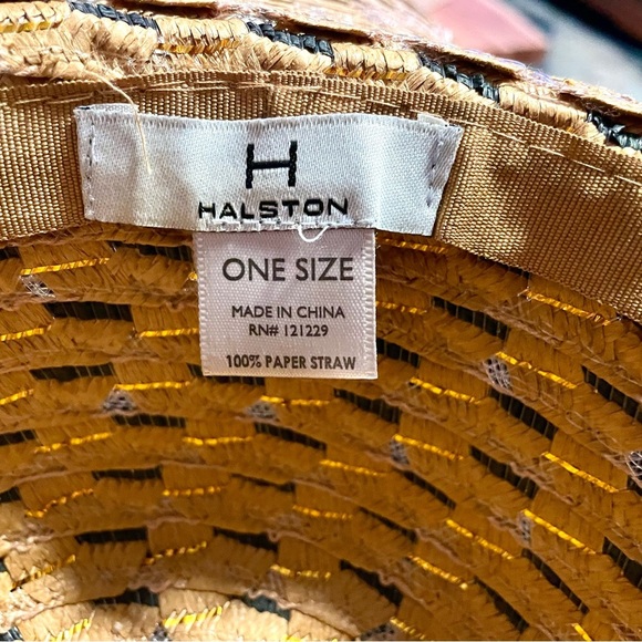 H by Halston Wide Brim Floppy Sun Hat Straw Beach Resort Vacation NWT & NWOT main image 15